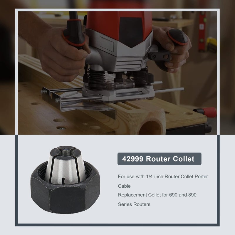 Thaekuns 42999 1/4-Inch Router Collet Fits for PORTER CABLE models,Delta, BD - Image 5